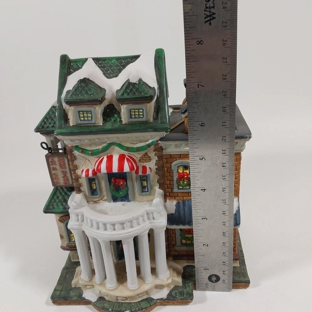 Vintage‎ Holiday Time Village Collectible Tom & Son Book Store 1990 No Light